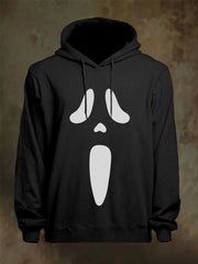 Herren Halloween Schrei Gesichts druck Casual Hoodie