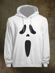 Herren Halloween Schrei Gesichts druck Casual Hoodie