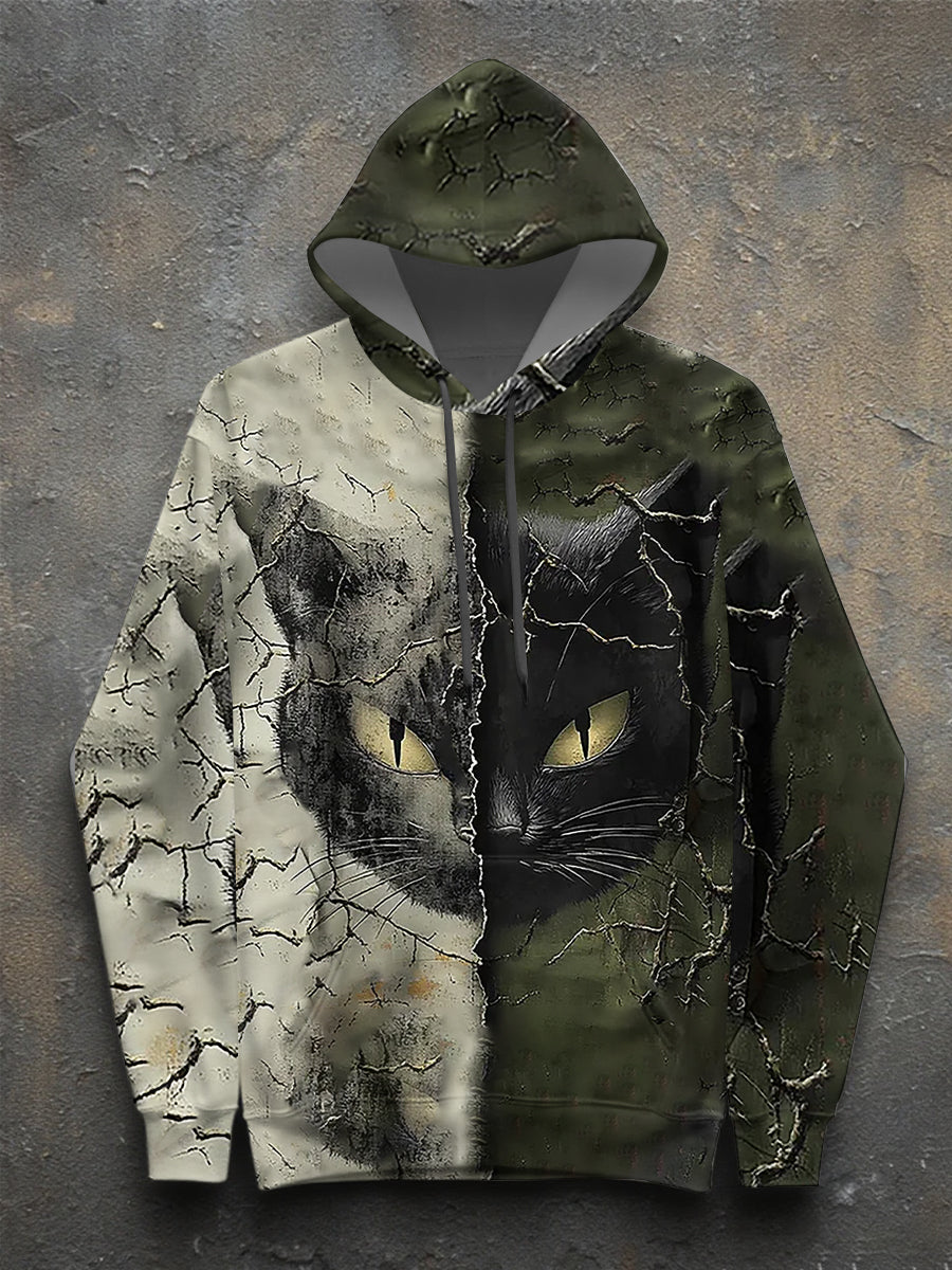 Frauen Halloween Katze Langarm Hoodie