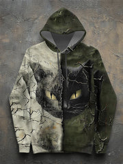 Frauen Halloween Katze Langarm Hoodie