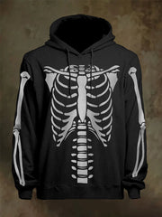 Lässiger Kapuzen pullover für Herren Halloween-Skelett druck