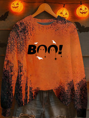 Damen Sweatshirt mit Halloween-Print
