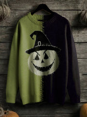 Frauen Halloween genähter Kunstdruck Pullover