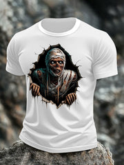 Halloween-T-Shirt mit Schädel druck für Männer
