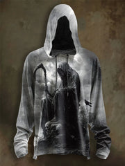 Langarm-Kapuzen pullover für Herren Halloween bedruckt