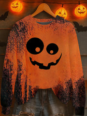 Damen Sweatshirt mit Halloween-Print