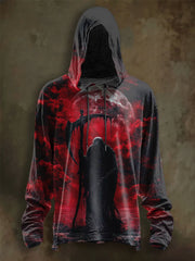 Langarm-Kapuzen pullover für Herren Halloween bedruckt