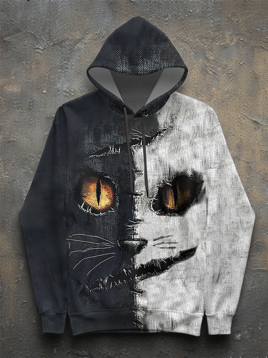 Frauen Halloween Katze Langarm Hoodie