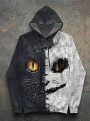 Frauen Halloween Katze Langarm Hoodie