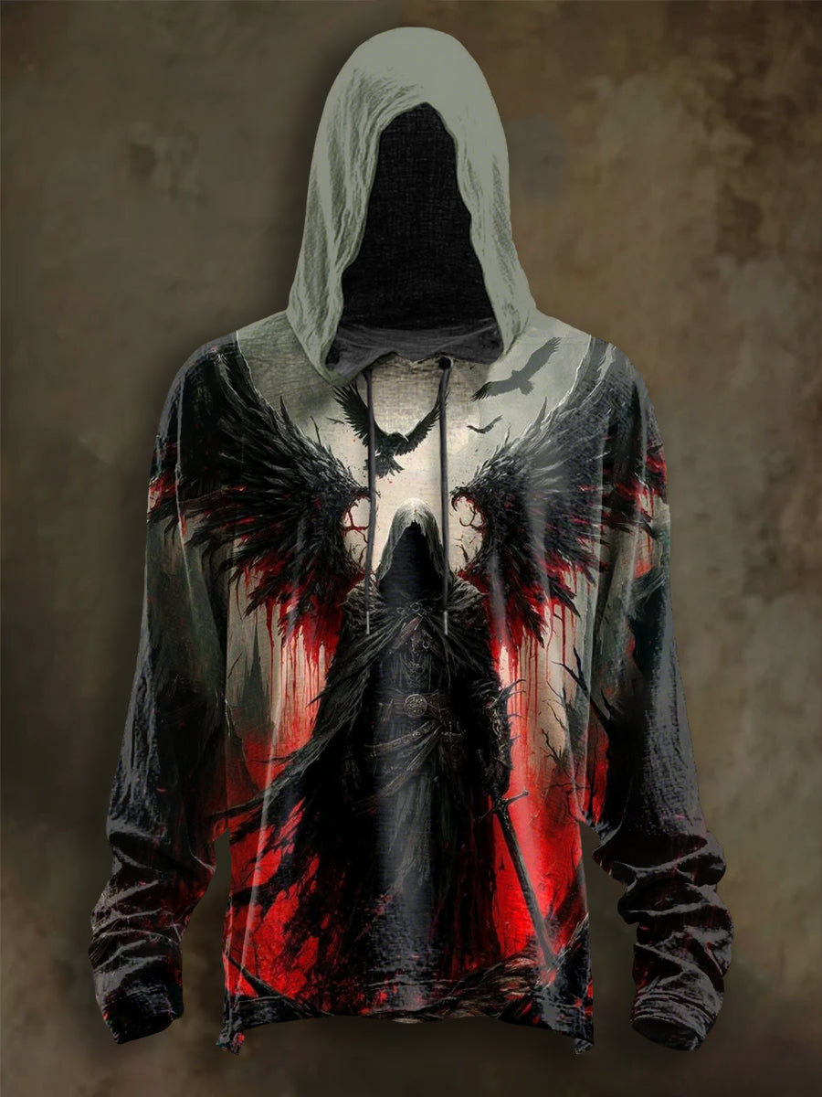 Langarm-Kapuzen pullover für Herren Halloween bedruckt