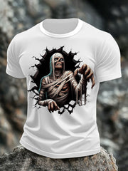 Halloween-T-Shirt mit Schädel druck für Männer