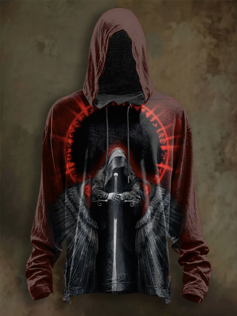 Langarm-Kapuzen pullover für Herren Halloween bedruckt