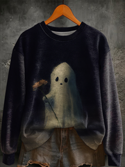 Damen Halloween Ghost Regular Sweatshirt