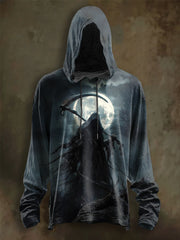 Langarm-Kapuzen pullover für Herren Halloween bedruckt