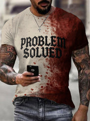 Lustiges Halloween-Problem für Männer Blut beflecktes, lässiges T-Shirt