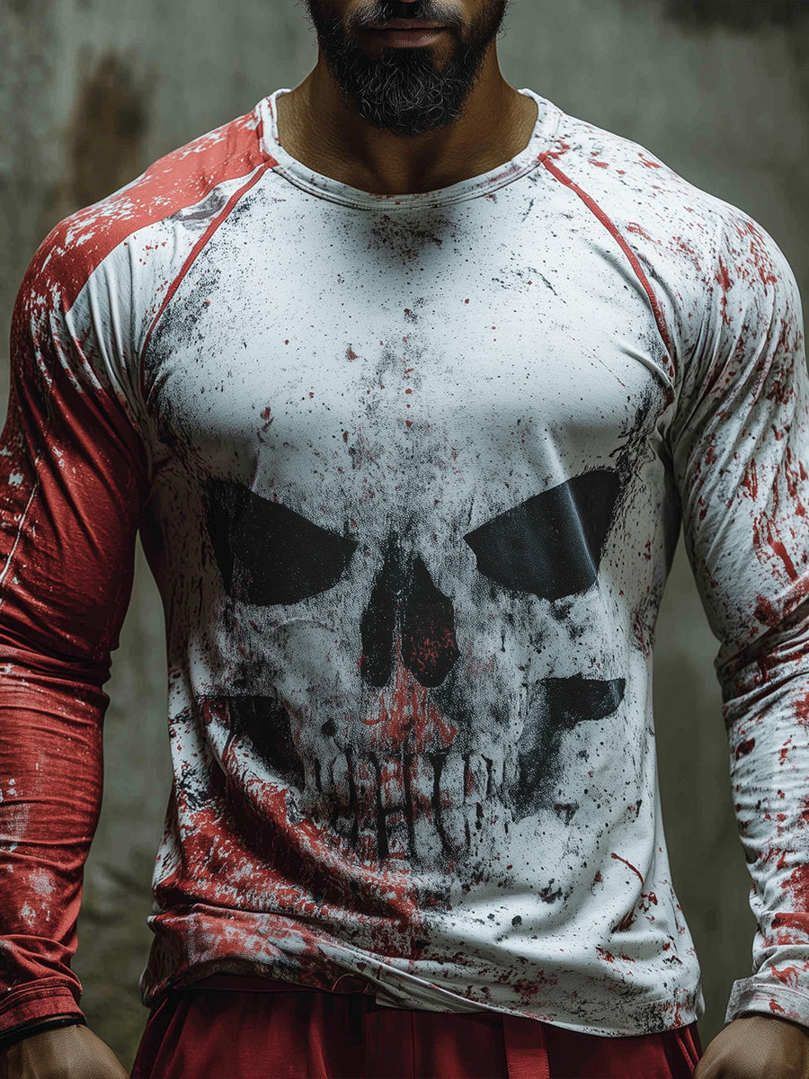 Langarm-T-Shirt für Männer Halloween