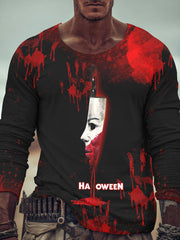 Langarm-T-Shirt für Männer Halloween