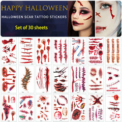 Halloween Tattoo Aufkleber (Set von 30 Blättern)