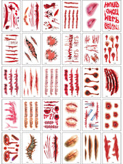 Halloween Tattoo Aufkleber (Set von 30 Blättern)