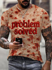 Lustiges Halloween-Problem für Männer Blut beflecktes, lässiges T-Shirt