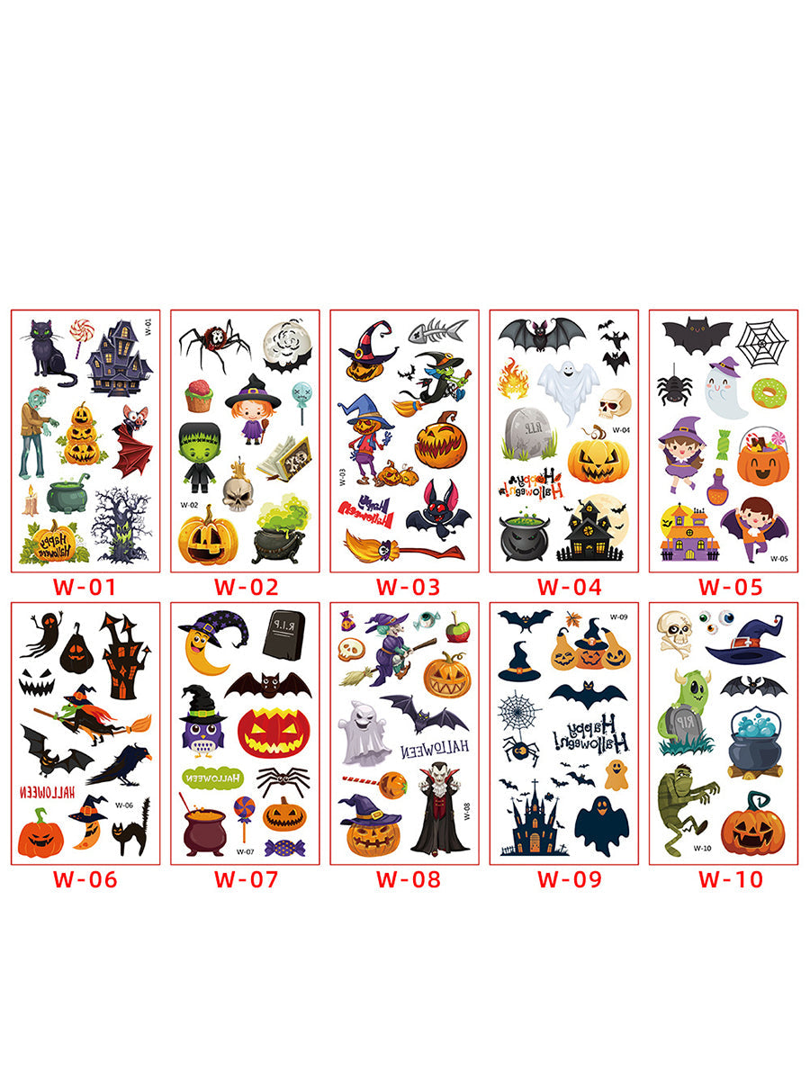 Halloween Lustige Aufkleber für Kinder und Erwachsene (Set von 10, verschiedene Stile)