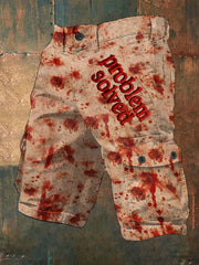 Lustiges Halloween-Problem für Männer Blut befleckte Freizeit-Cargo-Shorts