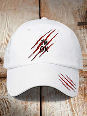 Unisex Lustiges Halloween Ich bin OK Kratz druck Hut