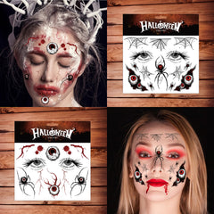Halloween Horror Scar Make-up Aufkleber (1 Set von 8 Bildern)