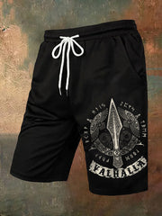 Herren Val halla Viking Print Freizeit shorts