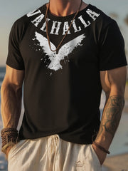 Herren T-Shirt mit kurzen Ärmeln Viking Print