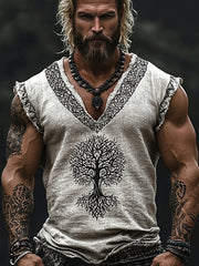 Herren Viking Baumwoll-und Leinen westen