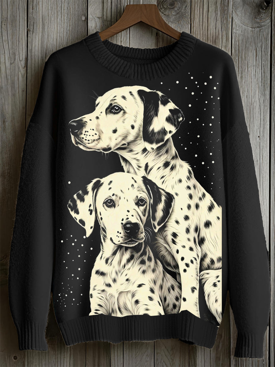 Herren Dalmatiner Imitation Pullover