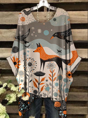Frauen skandi navis che Volkskunst bedruckte Tops