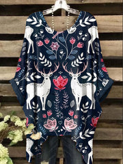 Frauen skandi navis che Volkskunst bedruckte Tops