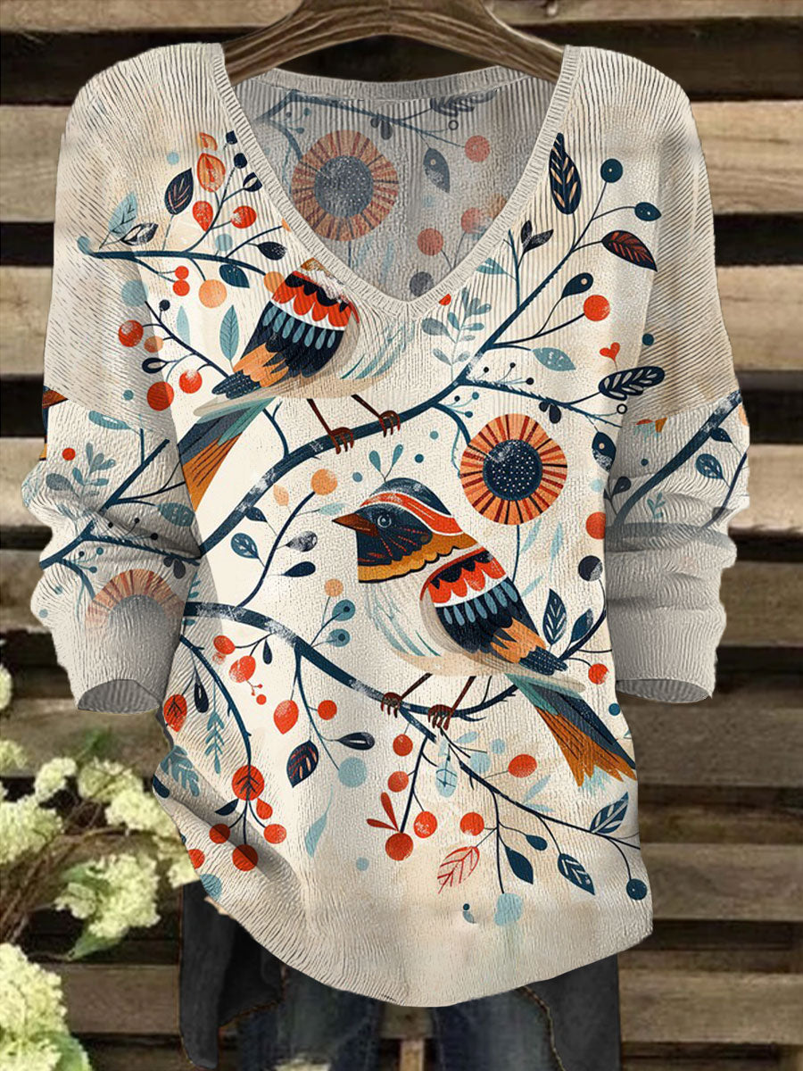 Frauen skandi navis che Volkskunst bedruckte Tops