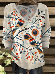 Frauen skandi navis che Volkskunst bedruckte Tops