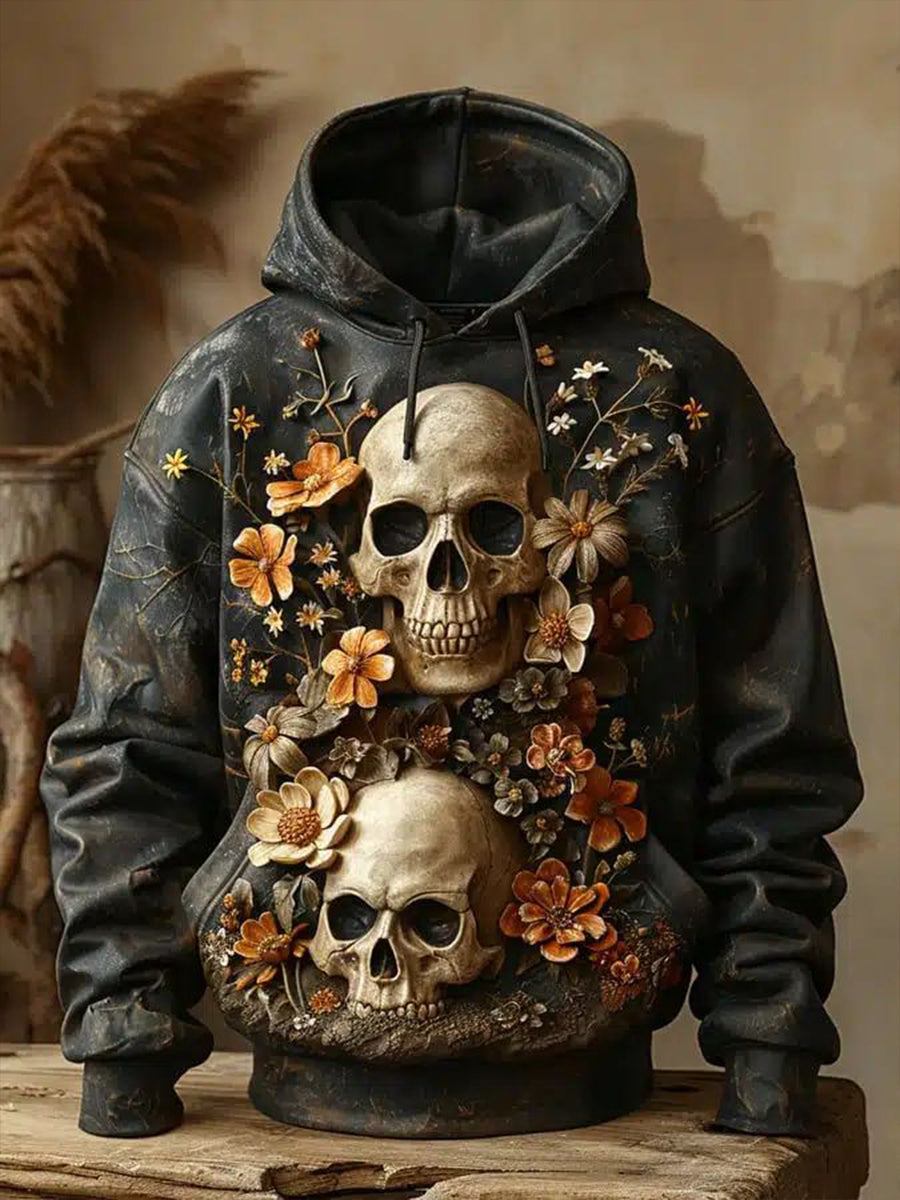Halloween-Skelette für Männer Übergroße Schulter-Hoodie