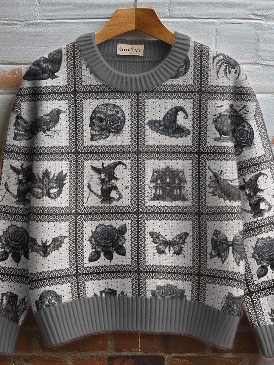 Frauen schwarze Katze Kürbis druck Casual Top