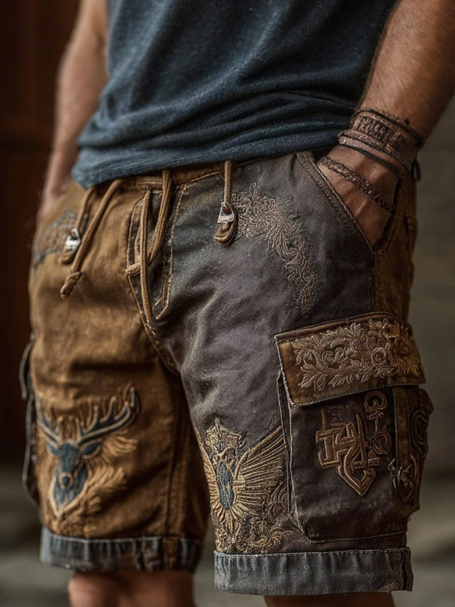 Westliche Elch-Shorts für Herren