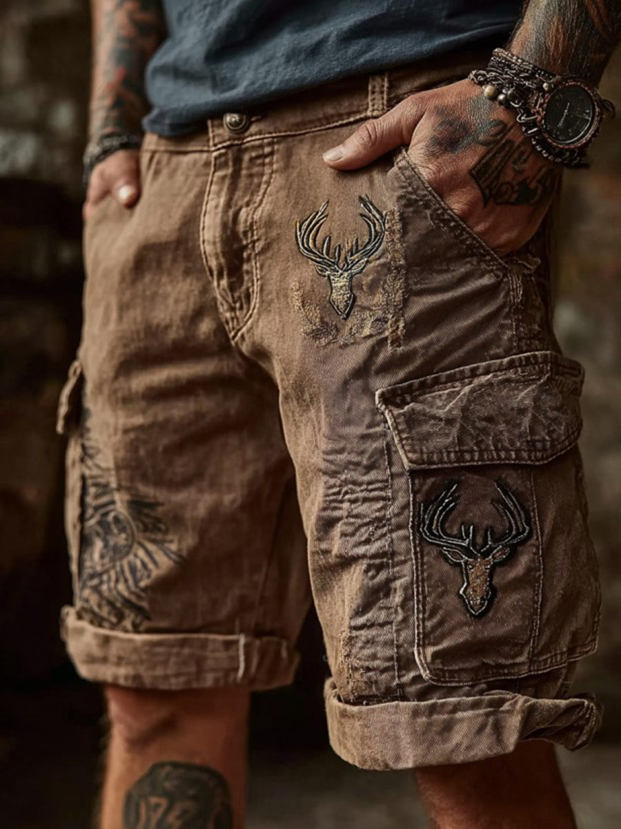 Westliche Elch-Shorts für Herren