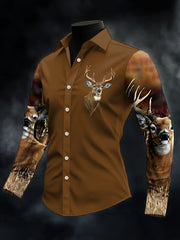 Herren Casual Western Style Kontrast farbe Hemd