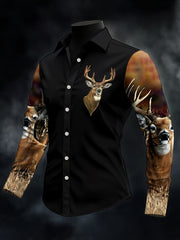 Herren Casual Western Style Kontrast farbe Hemd