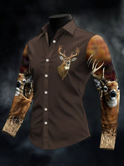 Herren Casual Western Style Kontrast farbe Hemd