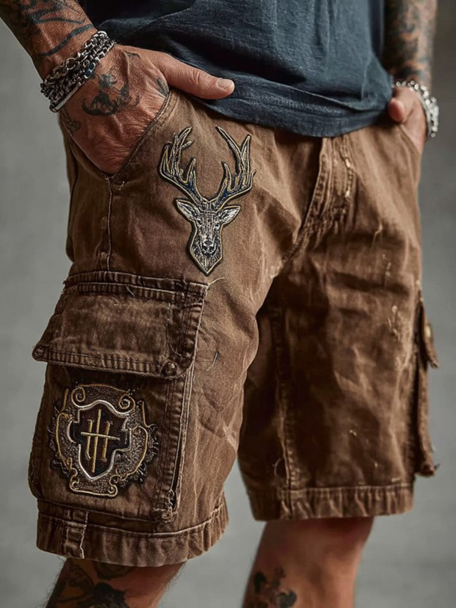 Westliche Elch-Shorts für Herren