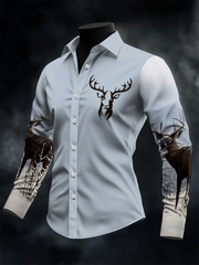 Herren Casual Western Style Kontrast farbe Hemd