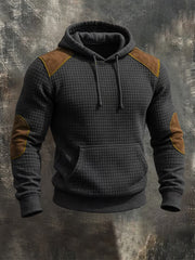 Herren Retro Western 3D Textur Casual Lang ärmel ige Kapuze