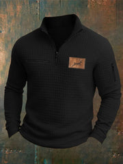 Herren Retro Western Lässiges Langarm-Sweatshirt/Hoodie