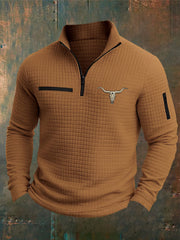 Herren Retro Western Lässiges Langarm-Sweatshirt/Hoodie