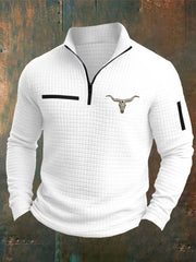 Herren Retro Western Lässiges Langarm-Sweatshirt/Hoodie