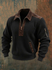 Herren Retro Western bedruckt Lässiges Langarm-Sweatshirt/Hoodie